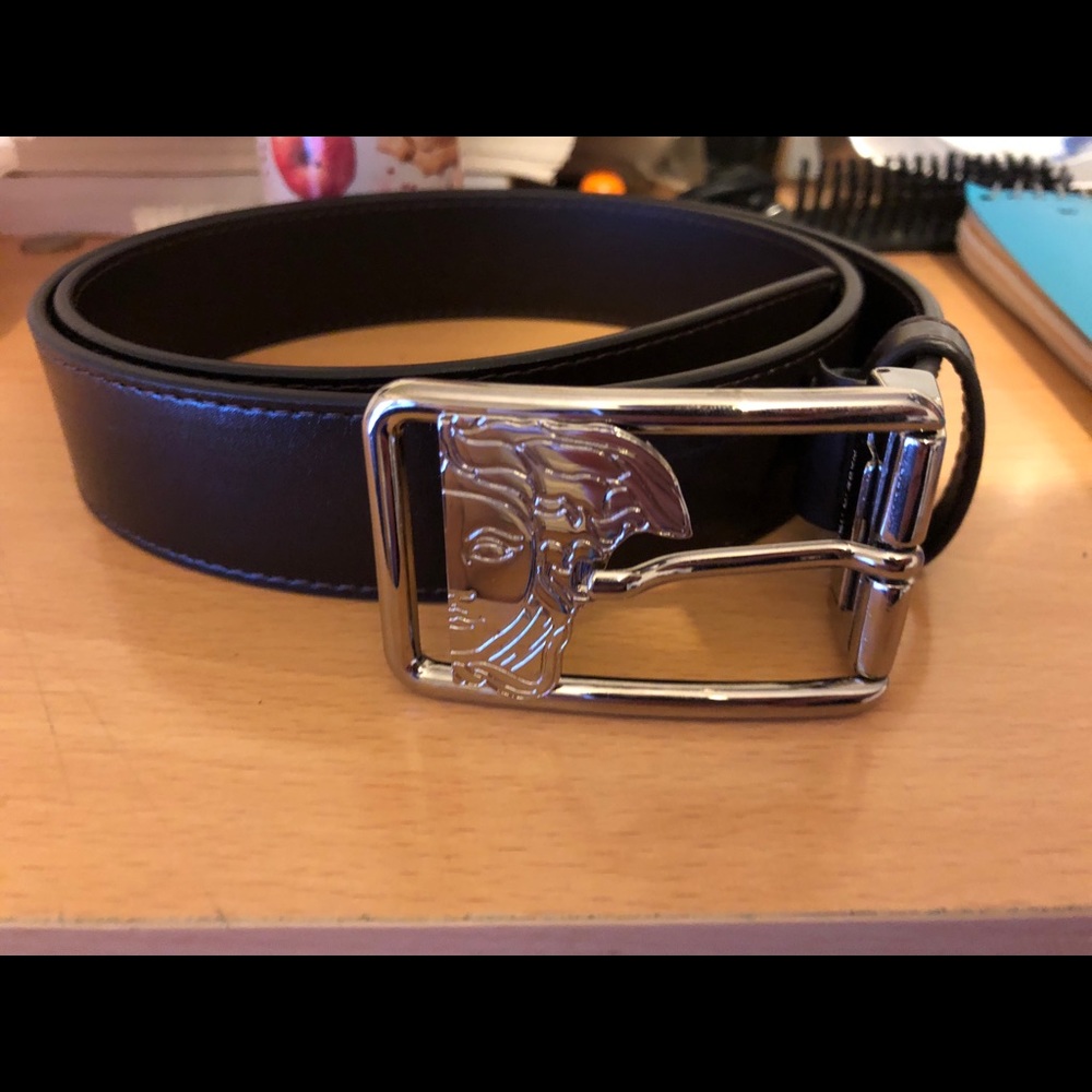 Versace Silver Medusa Belt